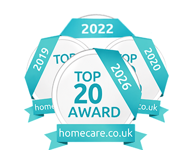 Top 20 Homecare.co.uk awards for 2019, 2020, 2022, and 2026